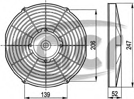 ACR 166010 Fan, radiator